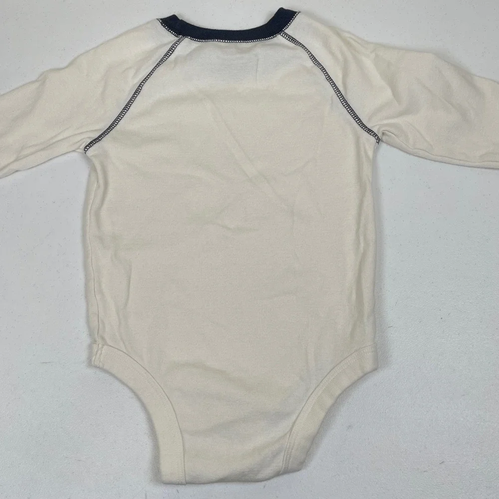 Vintage‎ Old Navy Boys 2T 2 Piece Long Sleeve One Piece Burgundy Cream 90s Y2K